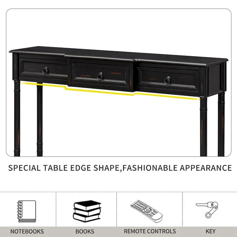 Entryway Console Table with Drawers - Stylish Sofa Table